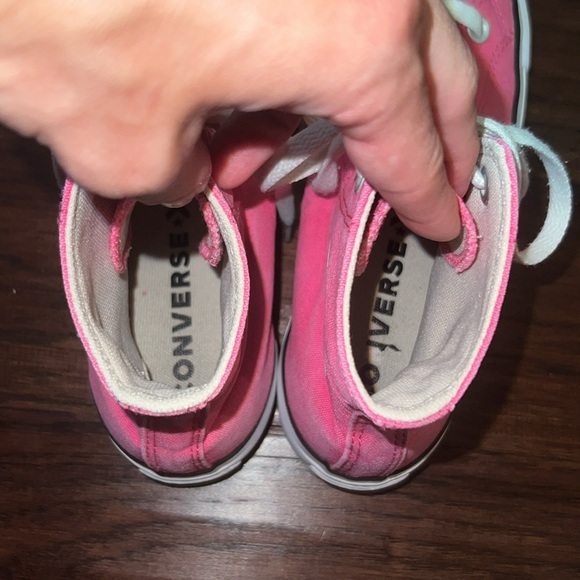 Converse Allstar Chuck Taylor hightop platform sneakers pink & white shoes 6.5 - Picture 4 of 15